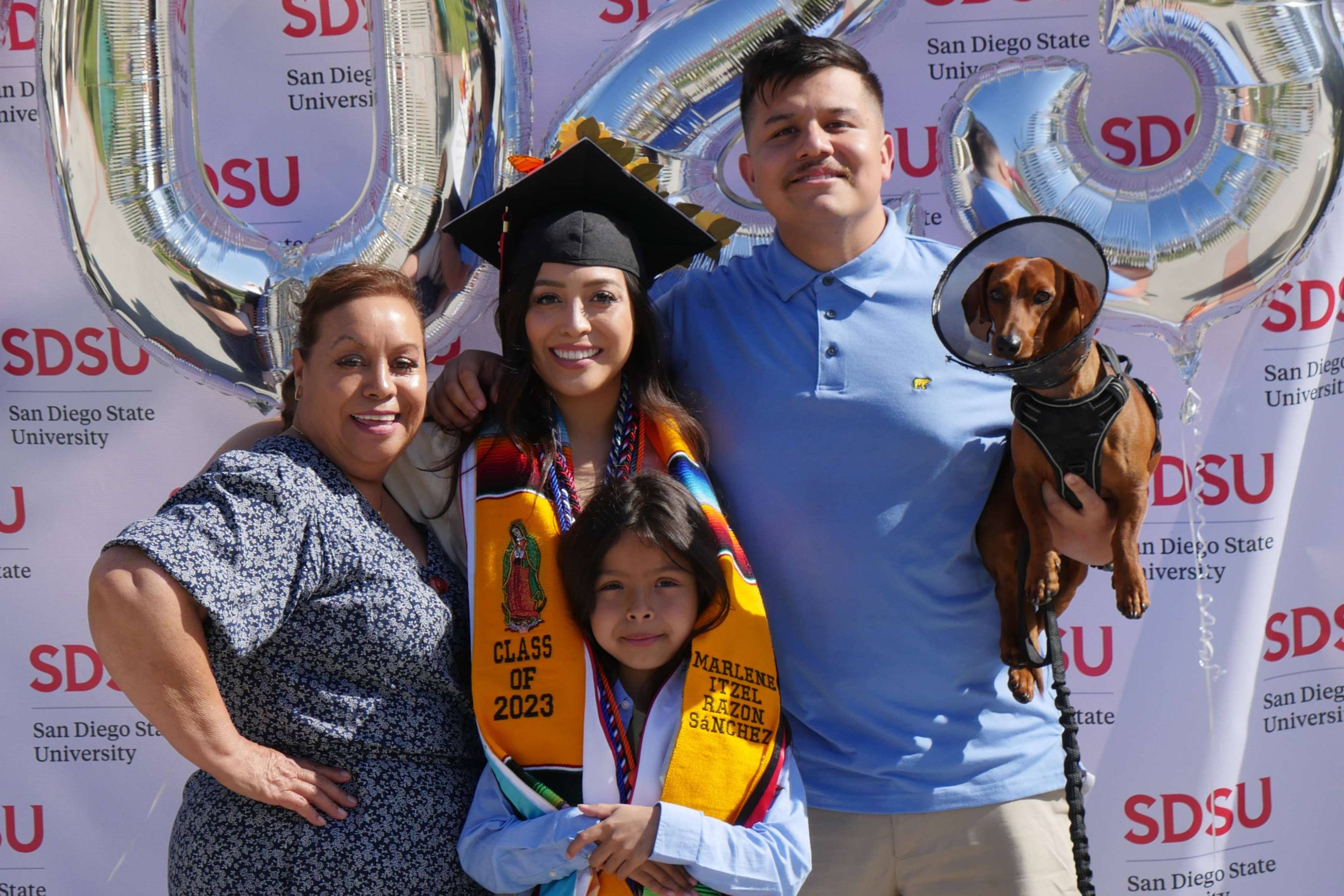 sdsu is3d class 2023 Marlene Razon Sanchez and family